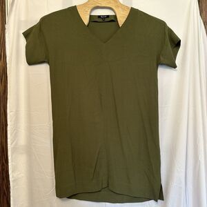 Madewell Dress Women's Size Small Green Short Sleeve Pullover Shift‎ Shirt Dress